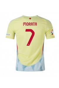 Spanje Alvaro Morata #7 Voetbaltruitje Uit tenue EK 2024 Korte Mouw